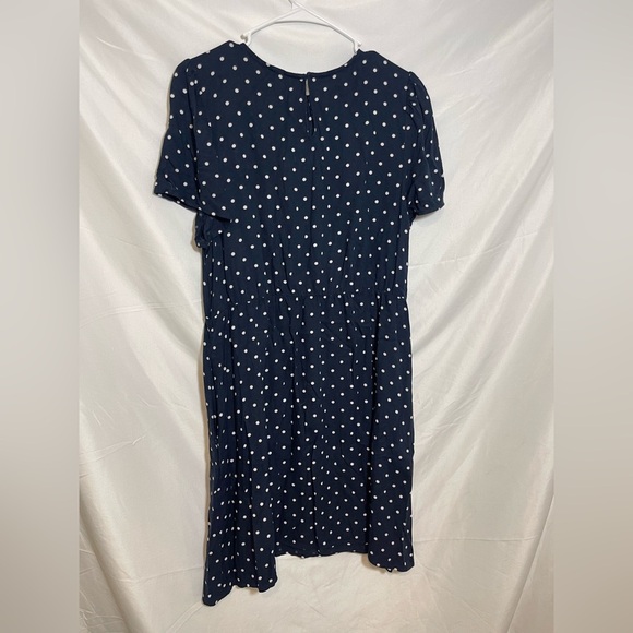 Old Navy Dark Blue Mini Dress with White Polka Dots - Picture 4 of 6